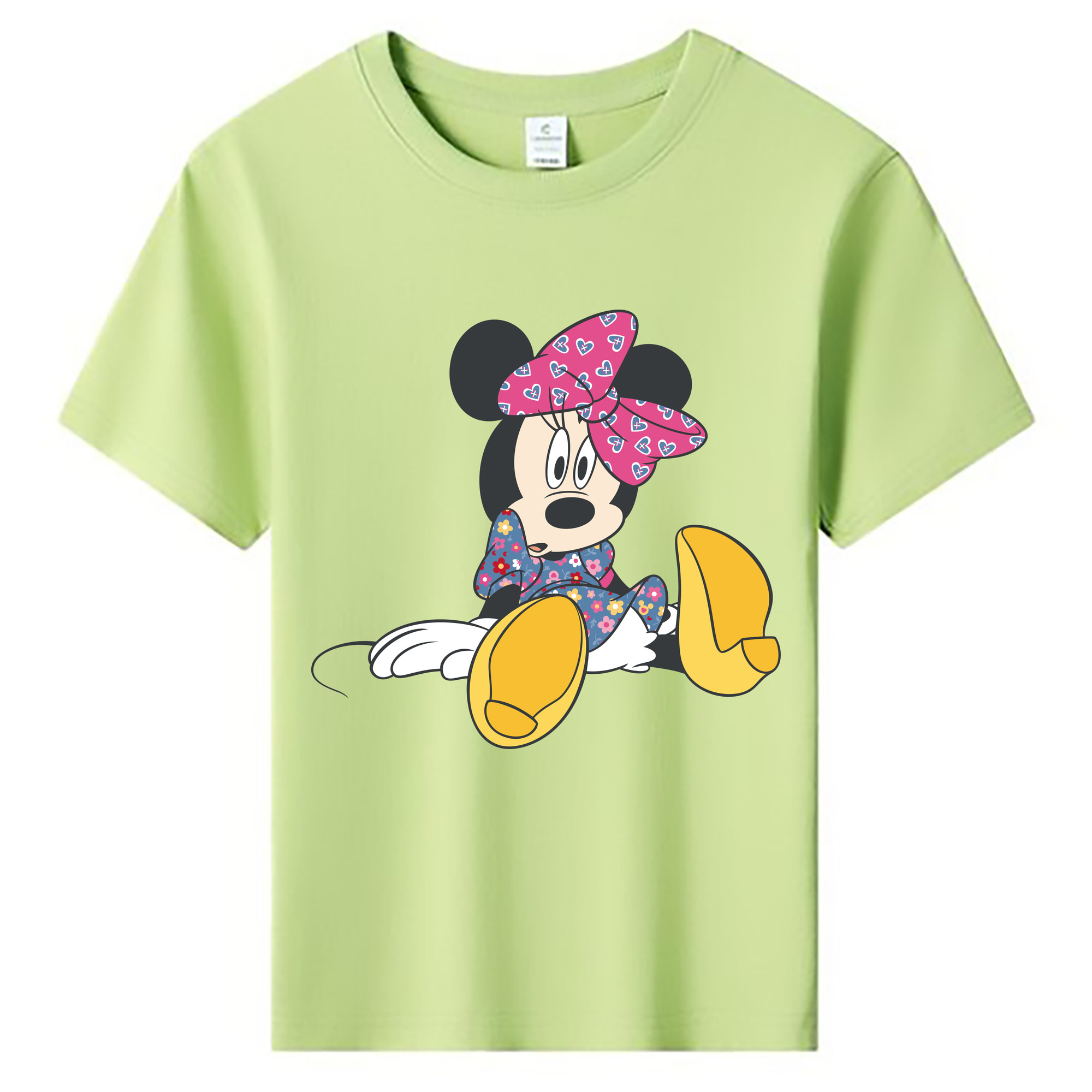 ミッキーマウス Mickey Mouse 綿100％キッズTシャツ（フロントプリント）